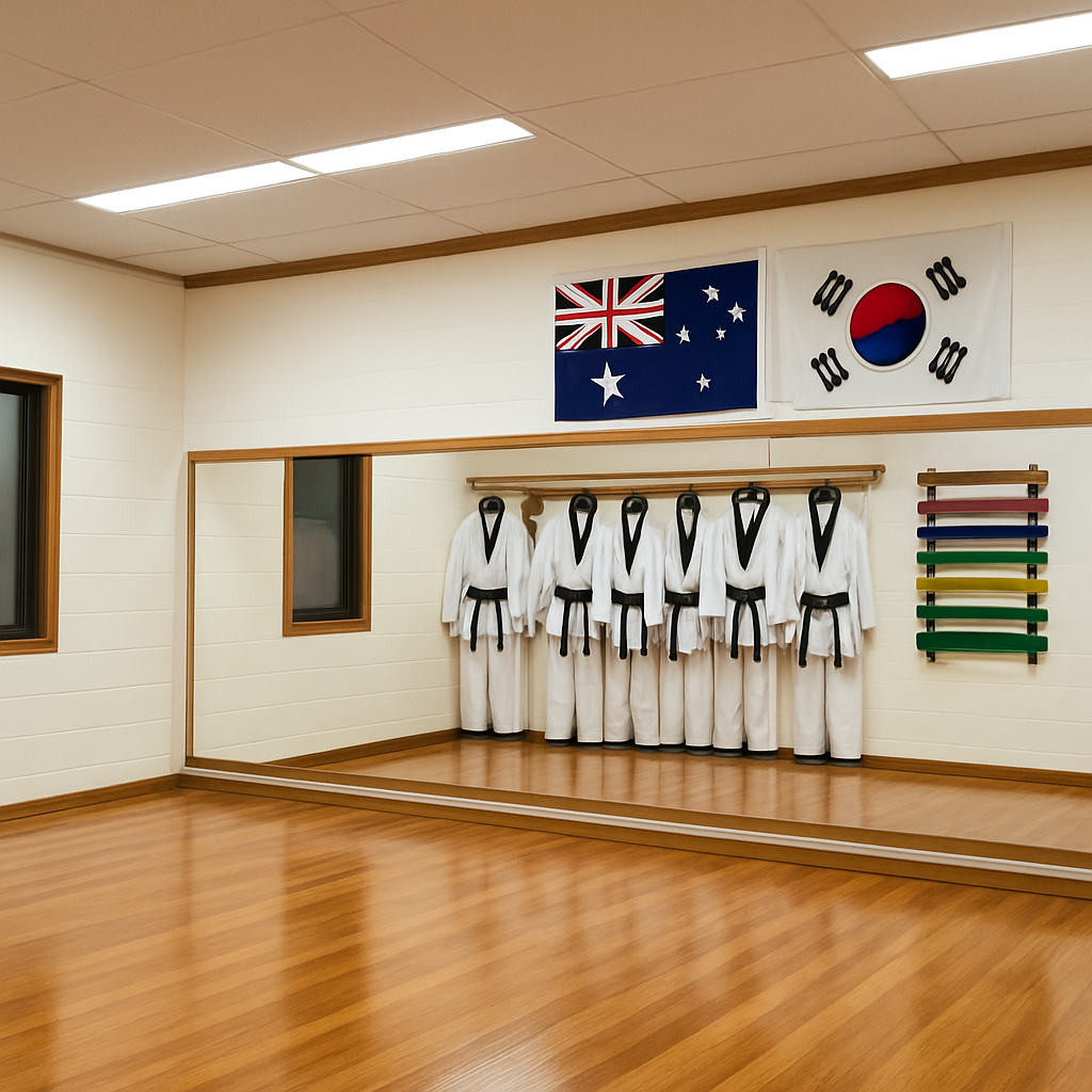 Interior of the Northern Dragons dojo — polished wooden floors, training equipment and a welcoming practice space